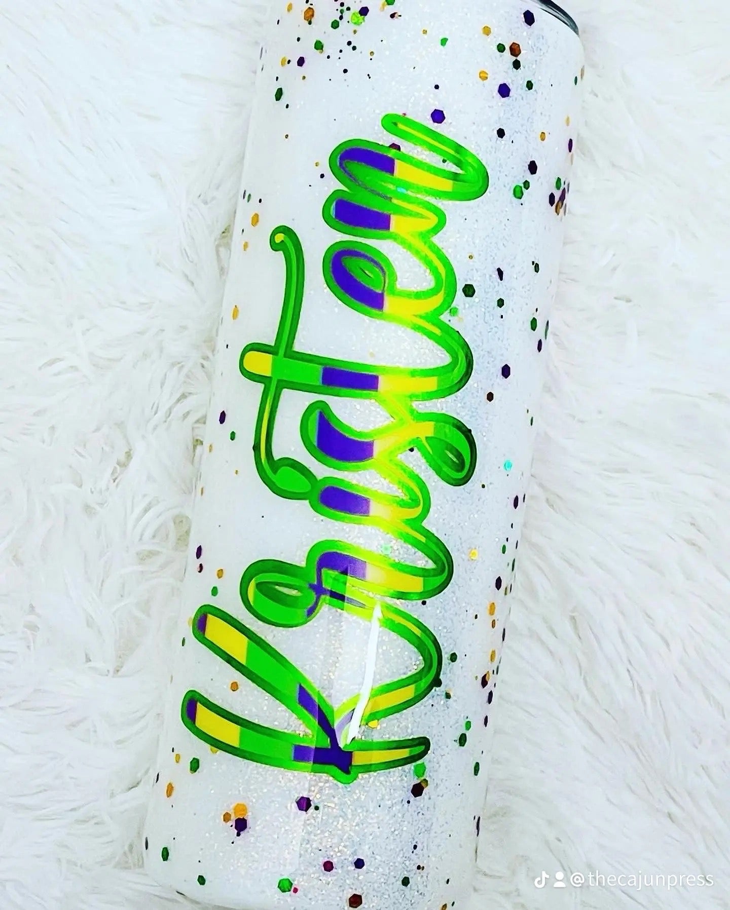 MARDI GRAS-PEACE LOVE CRAWFISH-TUMBLER