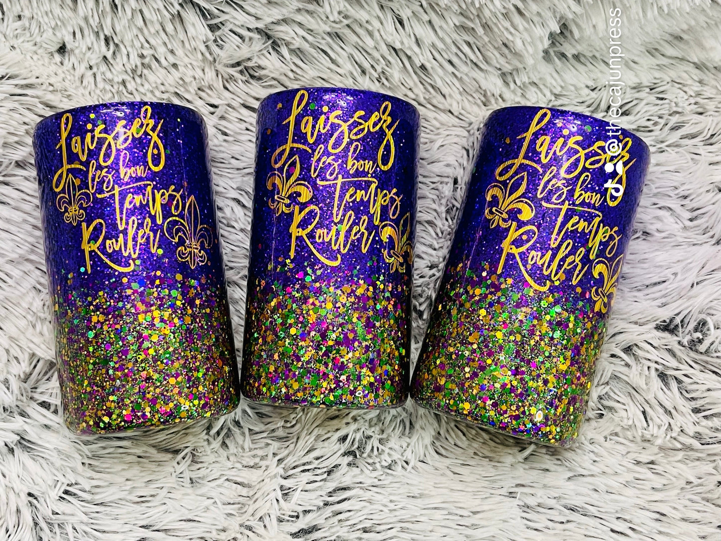 MARDI GRAS TUMBLER-LAISSEZ LES BON TEMPS ROULER